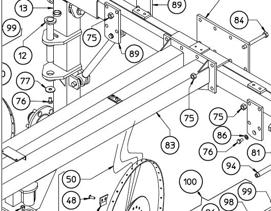 REAR DRAWBAR MX, 210.871