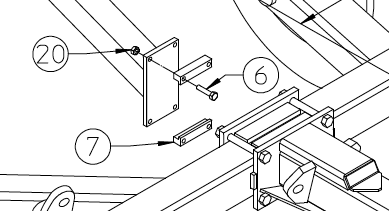 BRACKET, SPACER BAR, H90 CENTER WHEEL, 220.445