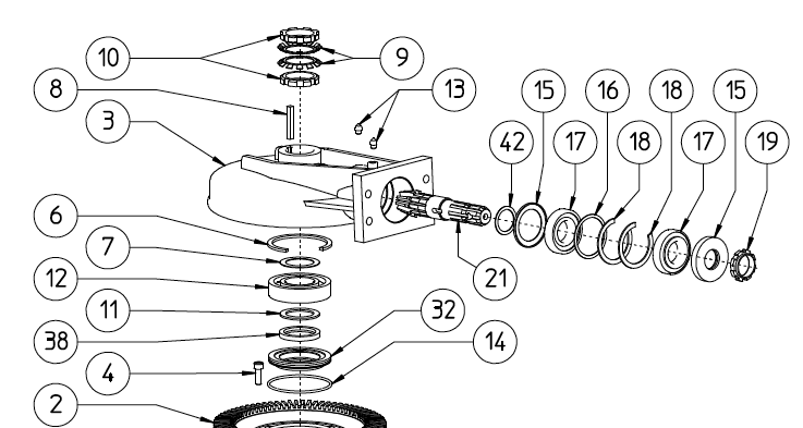 PINION SHAFT 10T M3.75 220.715