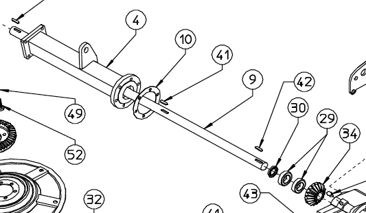 SHAFT, CENTER DRIVE, RT5800 220.788