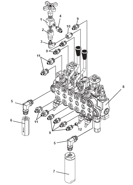 VALVE ASSEMBLY COMPLETE, 485 BACKHOE