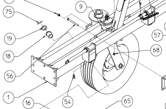 MAIN BEAM, CENTER SECTION, RIGHT HAND, 230.073