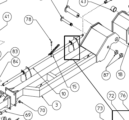 MAIN BEAM, FRONT SECTION, LEFT HAND, 230.076