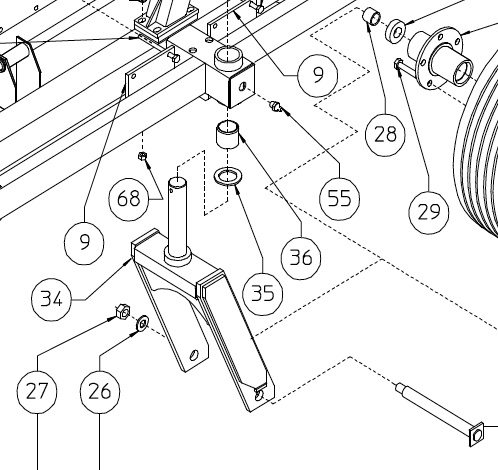 WHEEL SUPPORT, TRANSPORT, 230.080