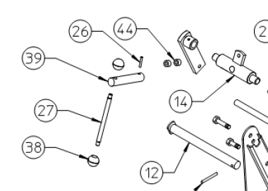 LEVER, THREADED ROD, 230.127