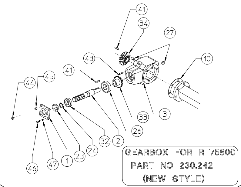 Gearbox breakdown