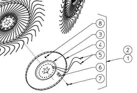 Center wheel breakdown