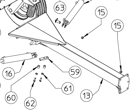 DRAWBAR, Q-RAKE REAR HALF, 230.297