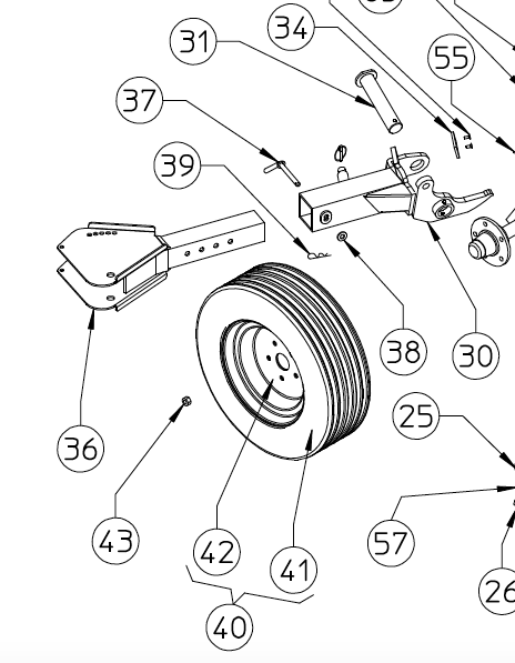 RAKE ARM, MAIN SUPPORT Q-RAKE, 230.305