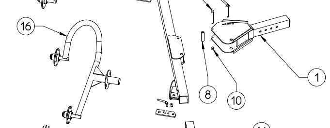 WHEEL ARM, RIGHT HAND, Q-RAKE, 230.334