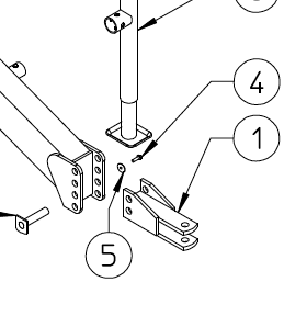 HITCH BRACKET, Q-RAKE DRAWBAR, 230.370