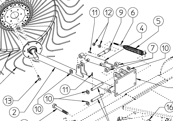 Segmented Rake Arm RAKE WHEEL ARM, QR CENTER WHEEL, 230.374 – Ford Distributing