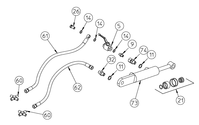 HYDRAULIC HOSE, Q-RAKE 630.632