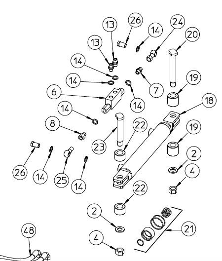 SPACER, ANGLE CYLINDER, QRX 230.377