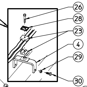 HOSE SUPPORT BRACKET, 230.408