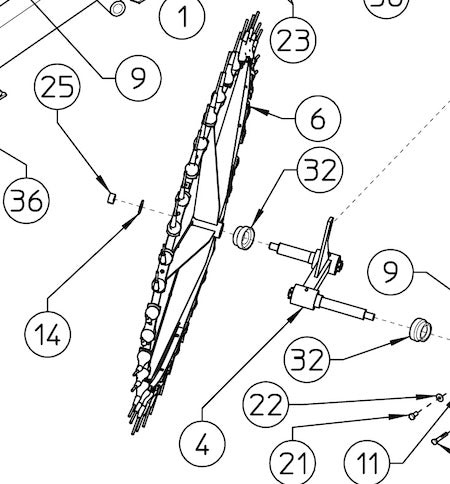 Pro-17 wheel arm assy