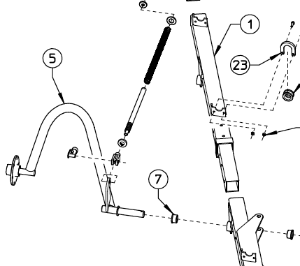 WHEEL ARM, RH, QR RAKE 230.673