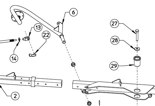 WHEEL ARM, LH QR RAKE 230.674