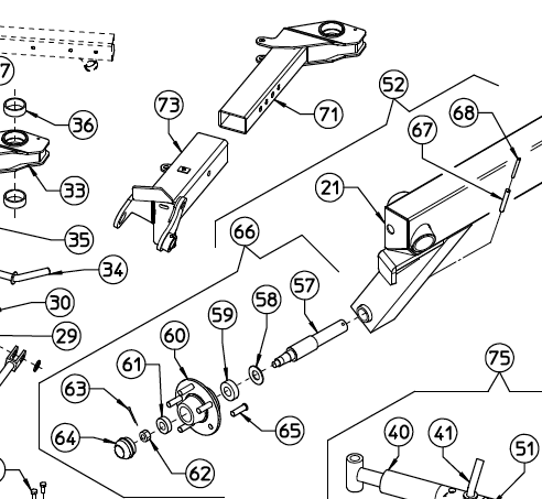 Wheel axle breakdown