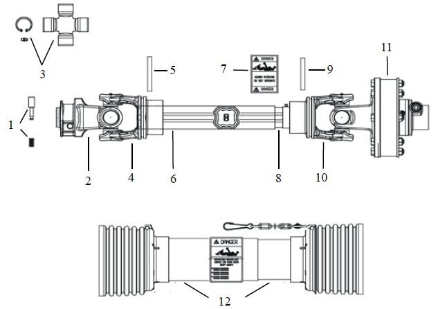 PTO shaft breakdown