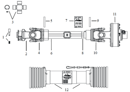 Bondioli PTO shaft assembly