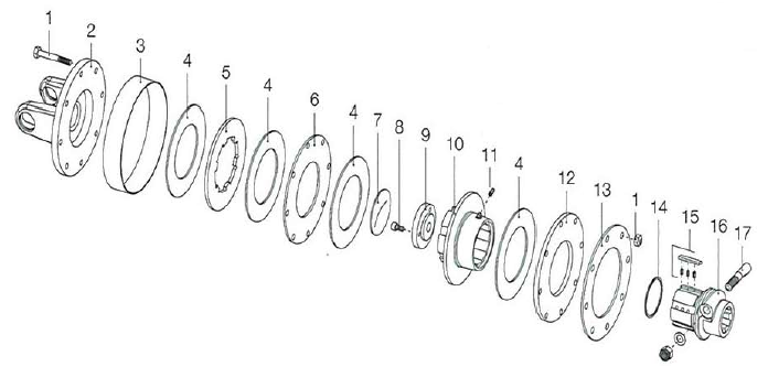 FLANGE YOKE, BYPY9, TREE CUTTER