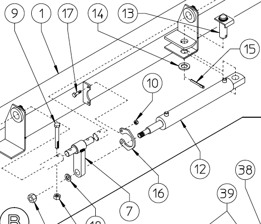 SPECIAL PIN, CYLINDER MOUNT, 230.368