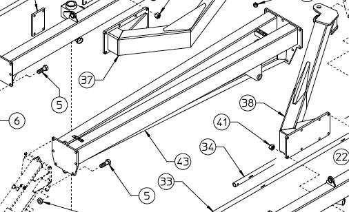 DRAWBAR, CENTER, MKE 250.236