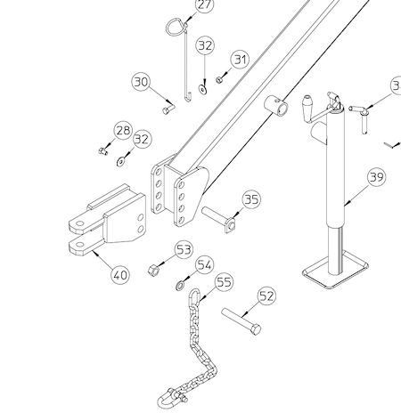 DRAWBAR HITCH, MKE, QRX 250.271