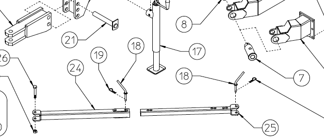 TRANSPORT LOCK ARM, OUTER 250.272