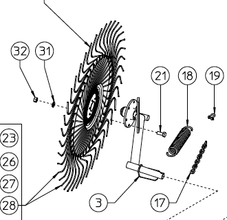 CHAIN, RAKE ARM 250.282