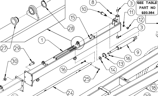 BEAM, RH, REAR, MKE 250.288