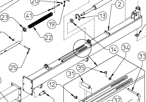 BEAM, LH, REAR, MKE 250.289