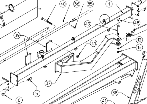 MAIN BEAM, RH, MKE 250.290