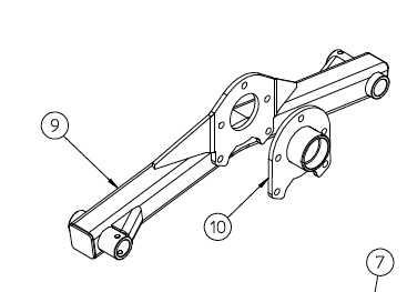 Right hand axle QRX