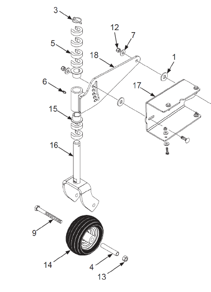 BEARING, CASTER WHEEL FORK