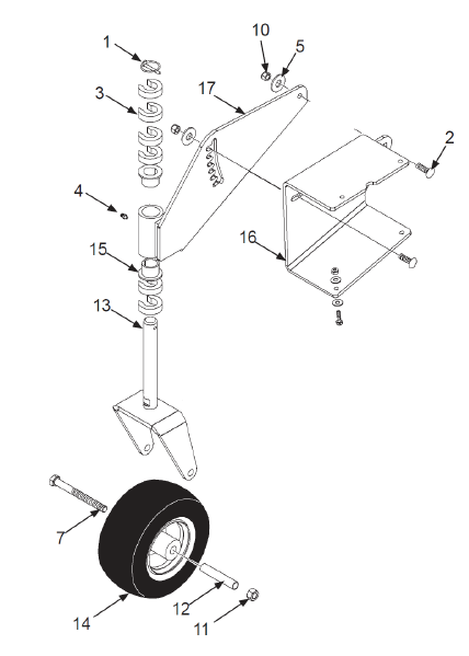 SPACER, CASTER WHEEL 8", WIDE