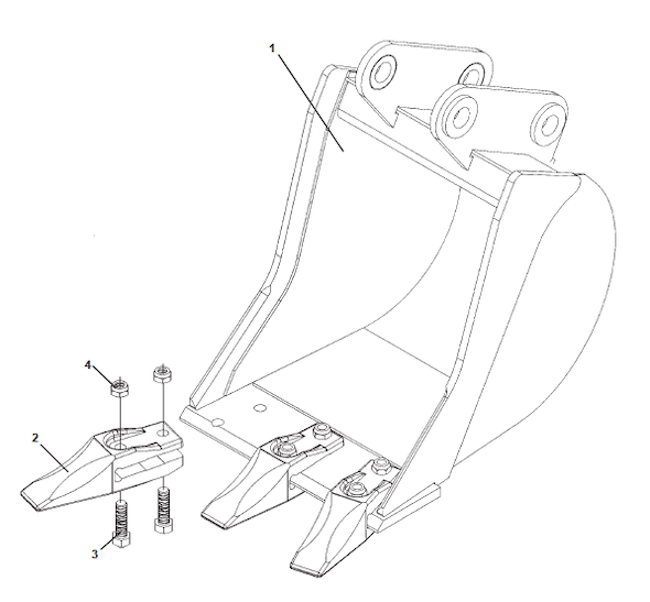 Bradco 365 backhoe bucket