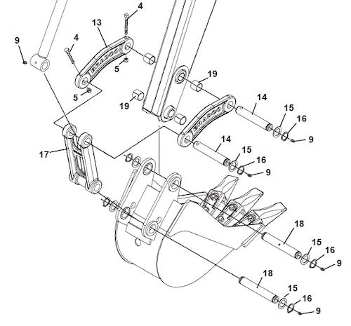 bradco 365 bucket parts