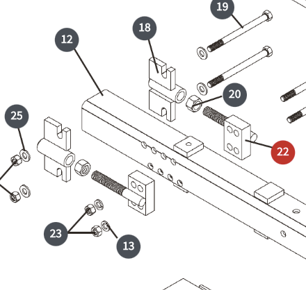 ADJUSTING STUD, TRENCHER BOOM