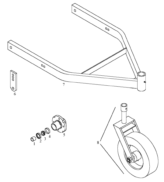 BRACKET, TAILWHEEL ARM, 672HD