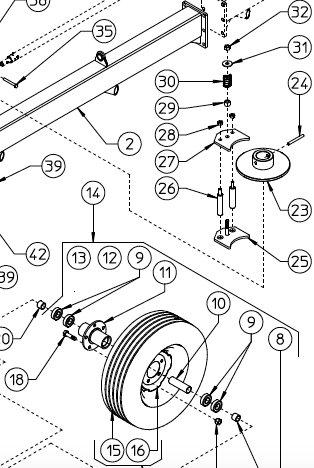 HUB, TRASNPORT WHEEL MKE 250.209