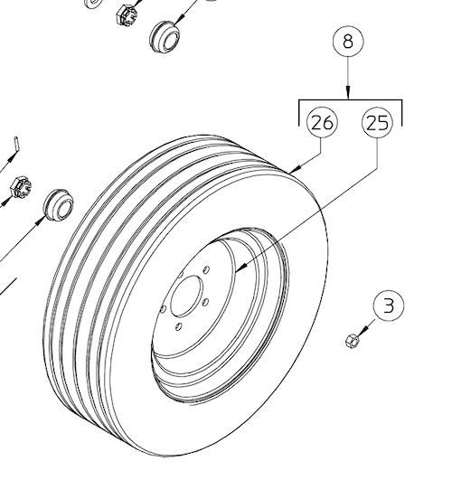 RIM, TRANSPORT WHEEL 600.304