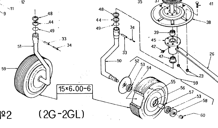 sitrex tedder wheel parts breakdown