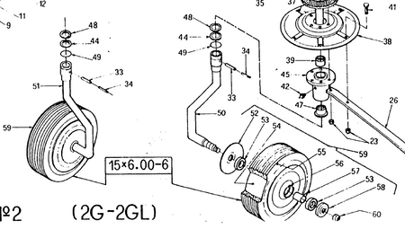 sitrex tedder wheel parts breakdown