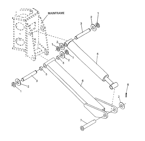 PIVOT PIN, 1.25 x 7.77 (8.40) PLD