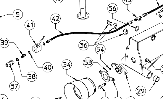 HOSE, FRONT, SR420, 610.494
