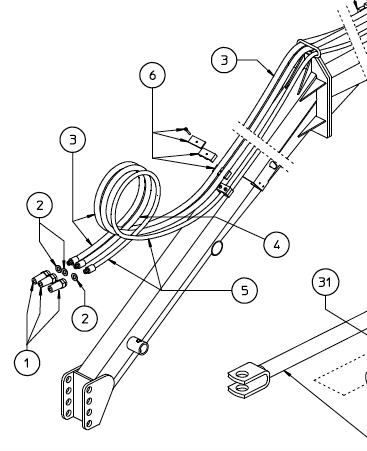 HOSE, SAE100 R2AT ½ FP - ½ MP, 610.837