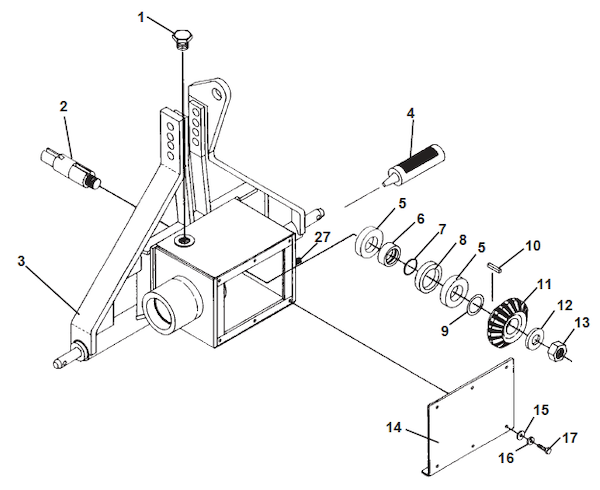 SPACER TUBE, 612 TRENCHER GEARBOX