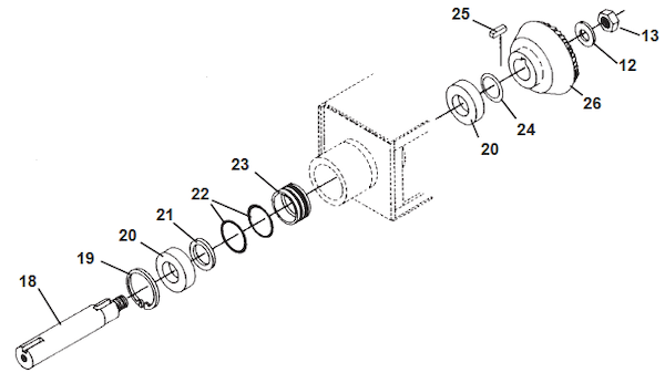 GEAR, OUTPUT SHAFT, TRENCHER 30 TOOTH